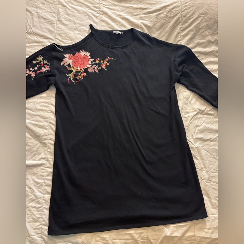 Black Dress with Floral Embroidery from Maurice’s